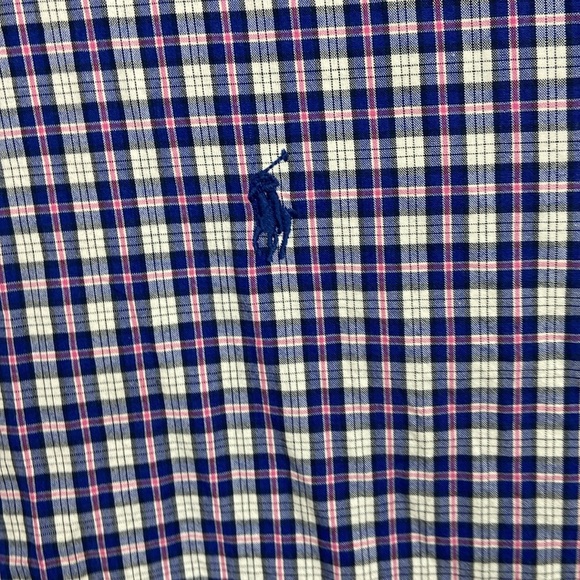 Ralph Lauren Golf Men's Tilden Short Sleeve Button Down Shirt XXL Blue Plaid‎ - Picture 2 of 5